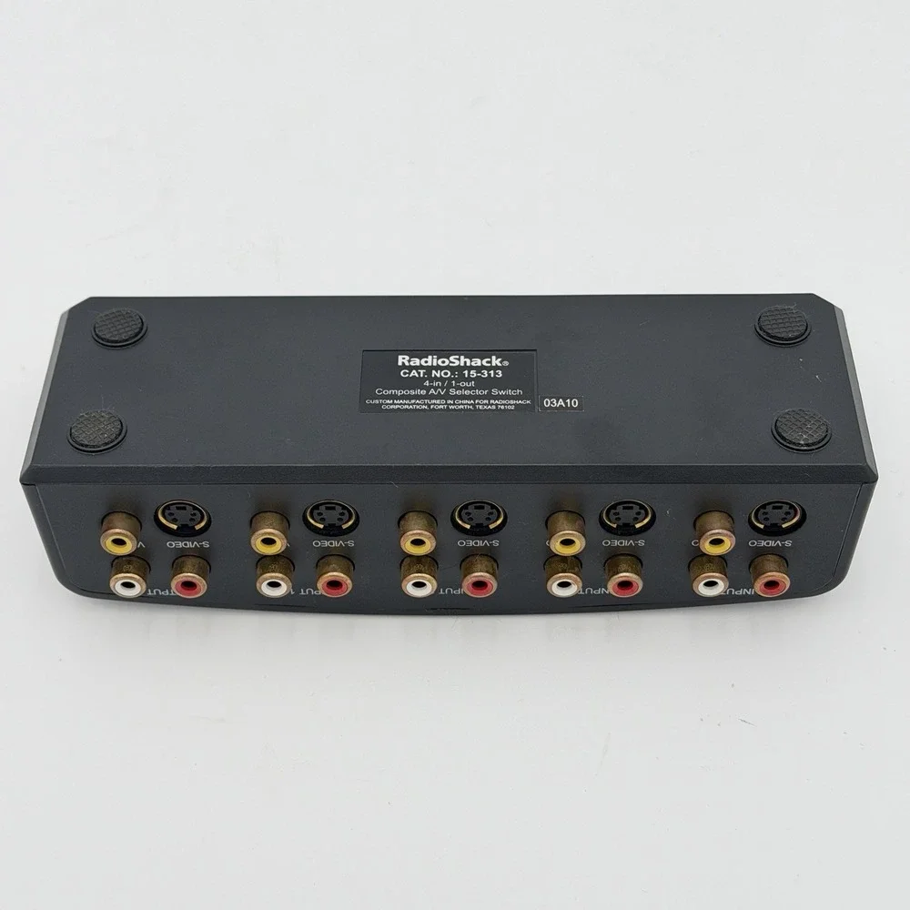 RadioShack Composite A/V Selector Switch 4-in 1-out Model 15-313‎